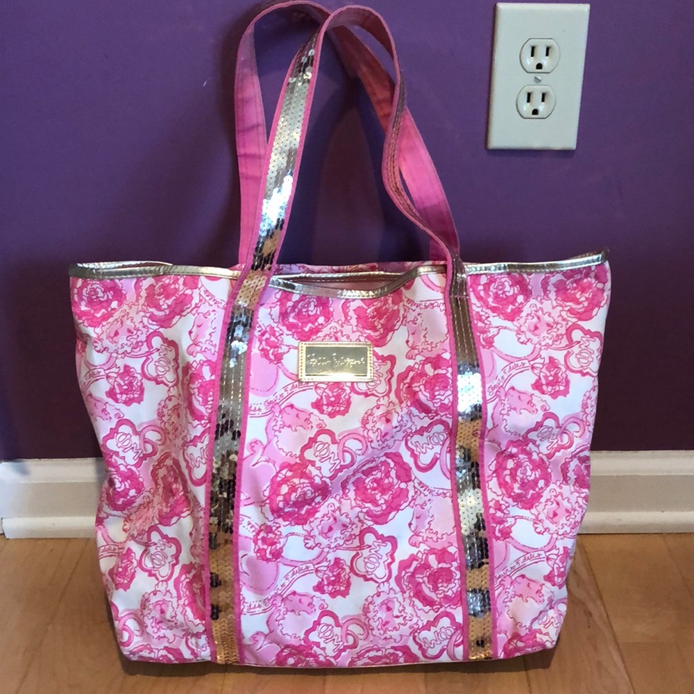 Lilly Pulitzer Phi Mu sorority Beach bag